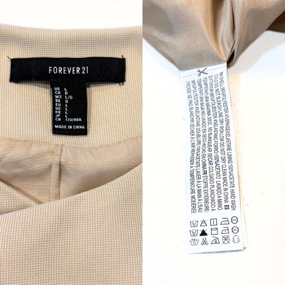 Forever 21 Moto Jacket Light Tan Size L - Picture 6 of 6